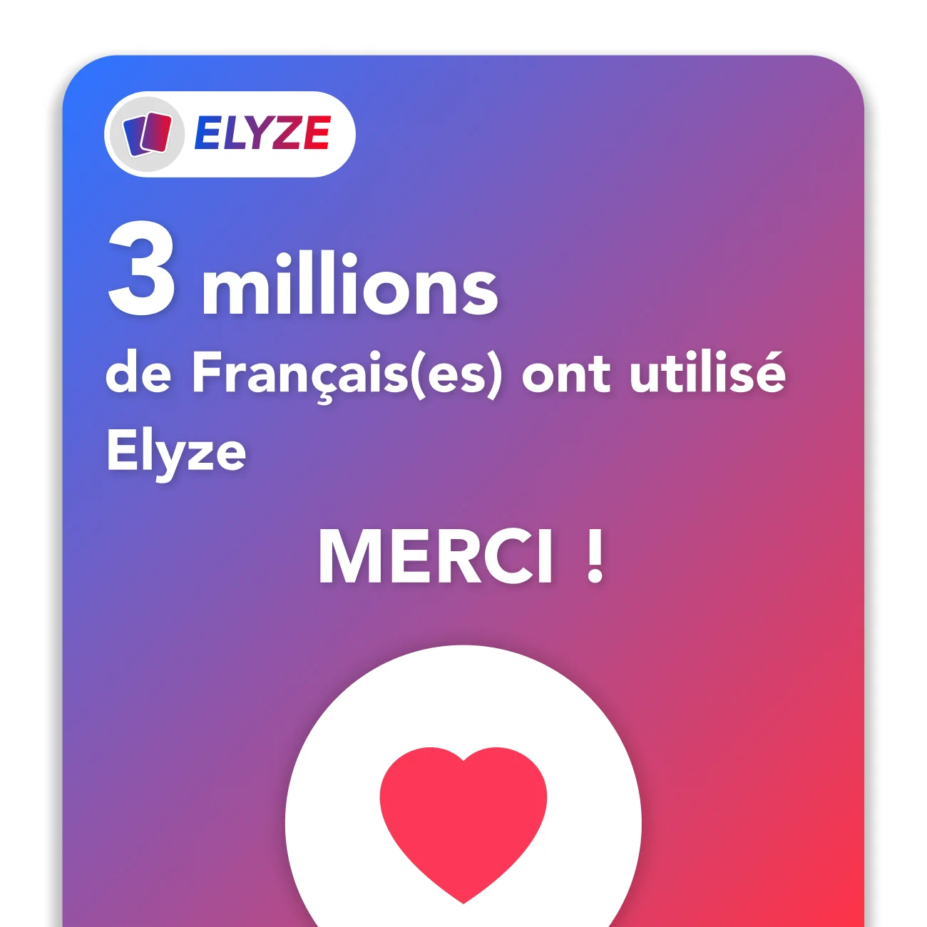 Elyze — publication des 3 millions d’utilisateurs