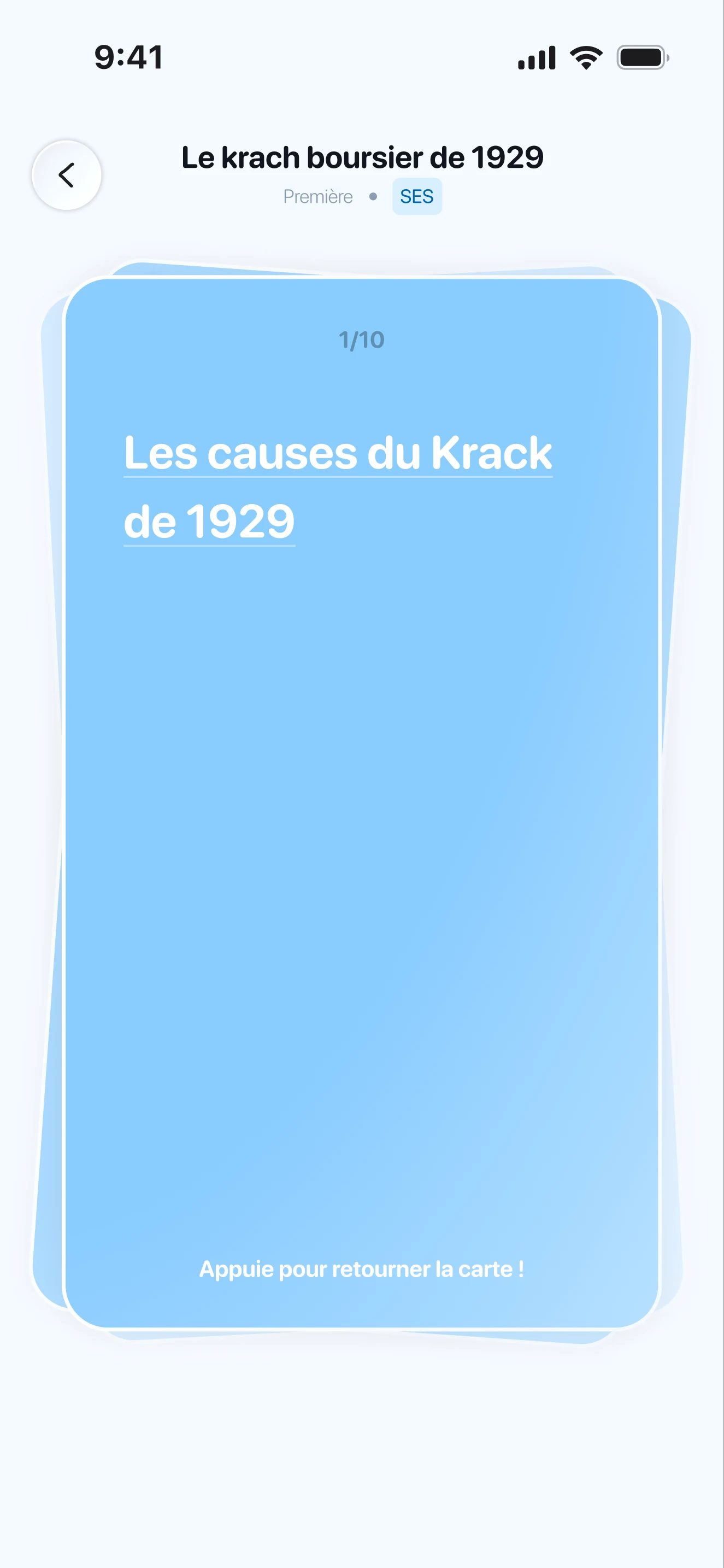 Flashcards — la question